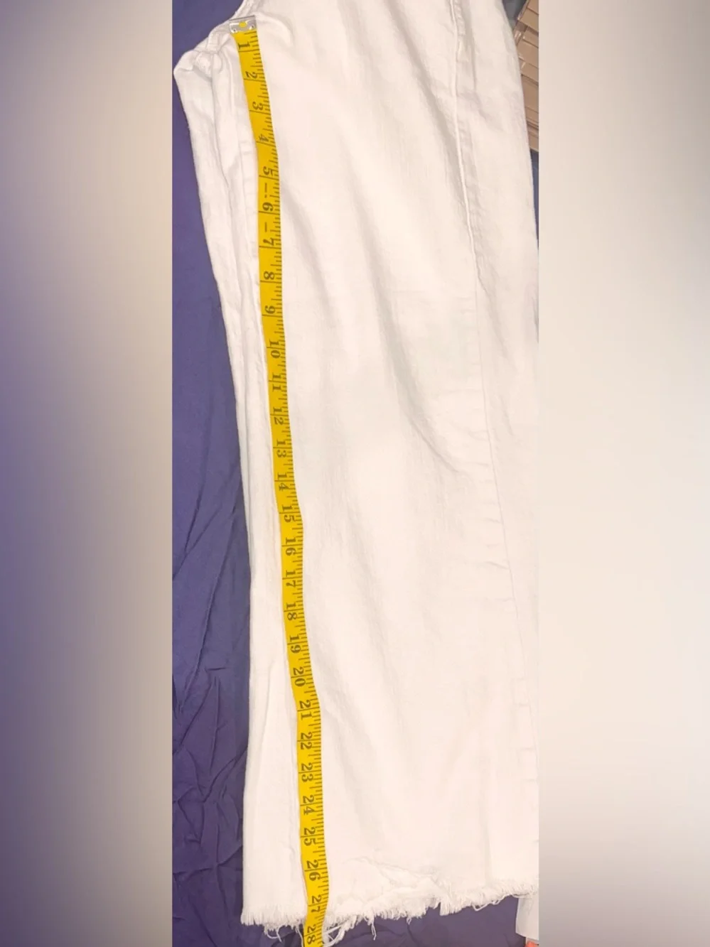 Pilcro Wide-Leg High-Rise Cream Jeans - Picture 7 of 8